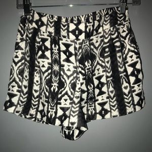 fab’rik Black and white Aztec shorts